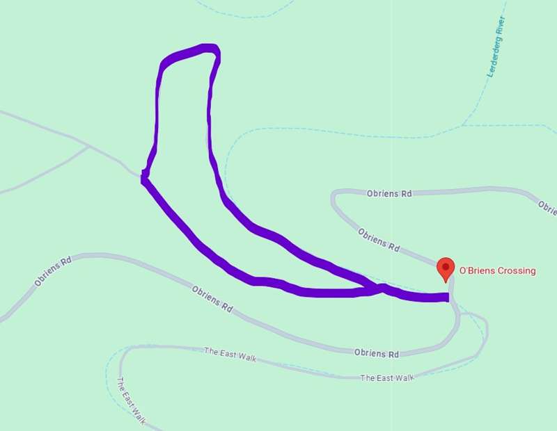 Lerderderg - O'Briens Crossing Circuit Walk Map