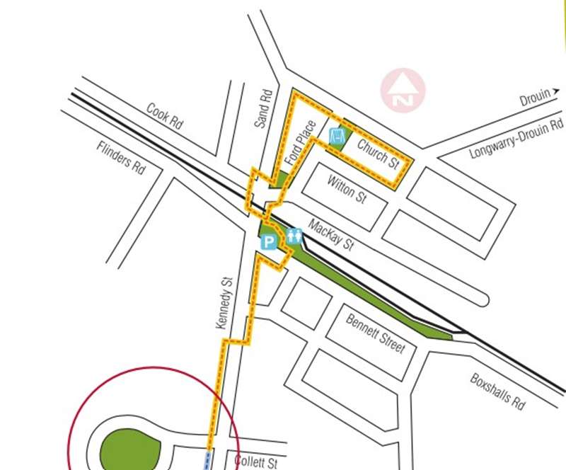 <H4>Portrait of Longwarry Bollards Trail Map</H4>