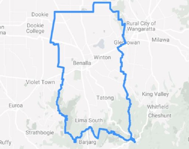 Map boundaries Benalla Rural City