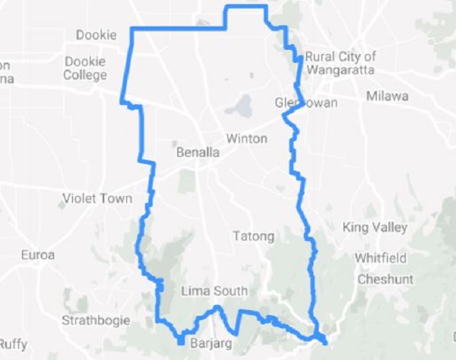 Map boundaries Benalla Rural City