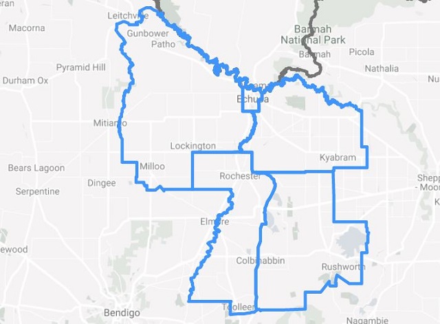 Map boundaries Campaspe Shire