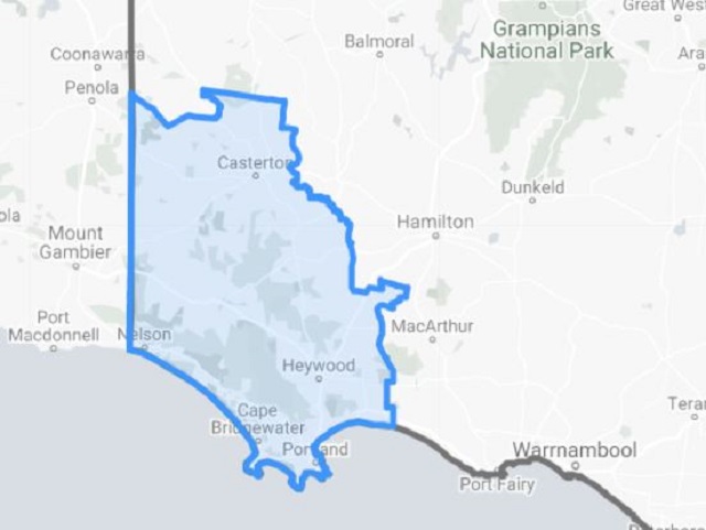 Map boundaries Glenelg Shire