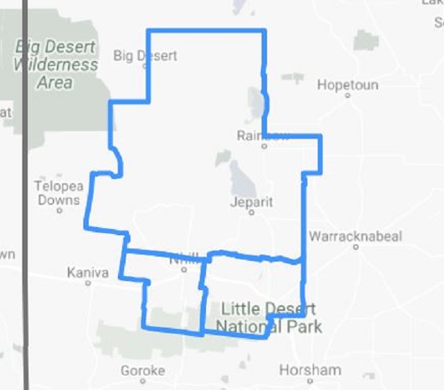 Map boundaries Hindmarsh Shire
