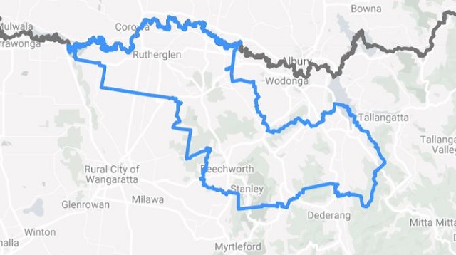 Map boundaries Indigo Shire