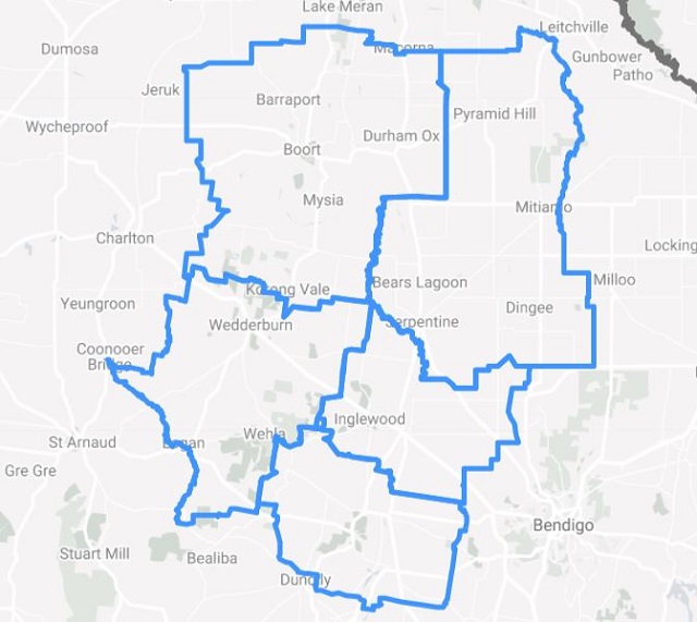 Map boundaries Loddon Shire