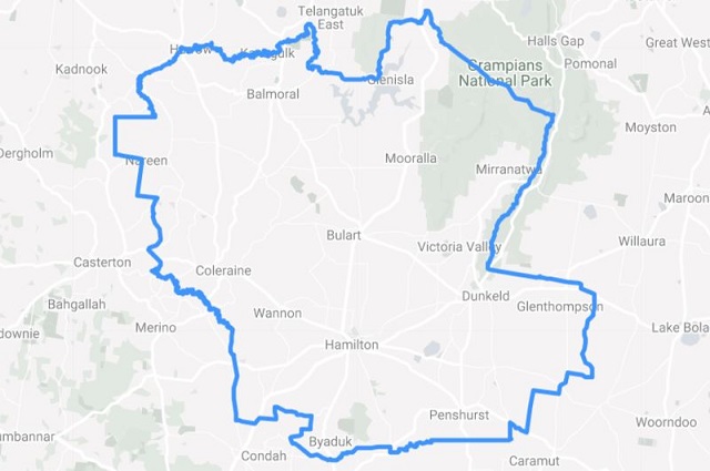 Map boundaries Southern Grampians Shire