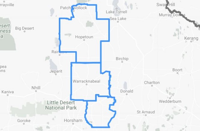 Map boundaries Yarriambiack Shire