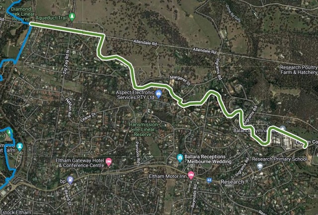 Maroondah Aqueduct Trail Map