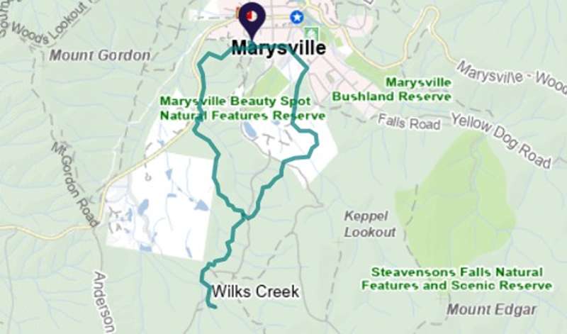 Marysville - Wilks Creek Trail Map