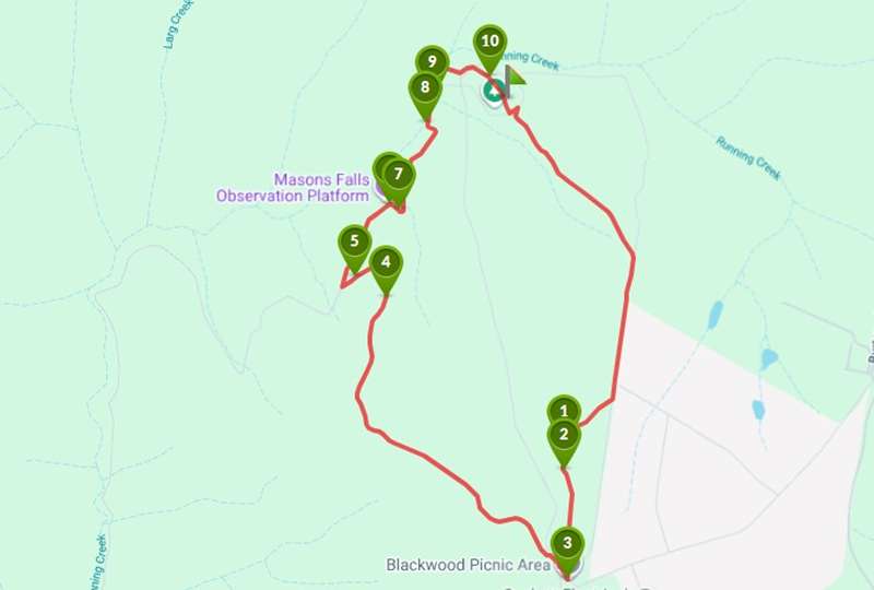 Mason Falls Loop Walk Map