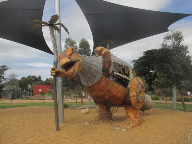 Muttaburrasaurus at McNish Reserve, Yarraville