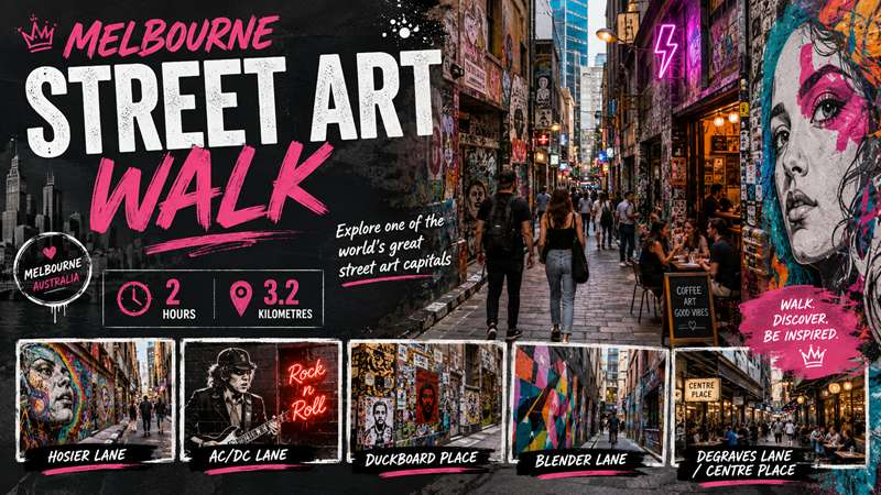 Melbourne Street Art Walk (Central Melbourne)