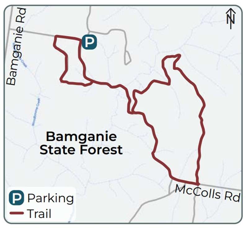 Meredith - Bamganie State Forest Circuit Walk Map