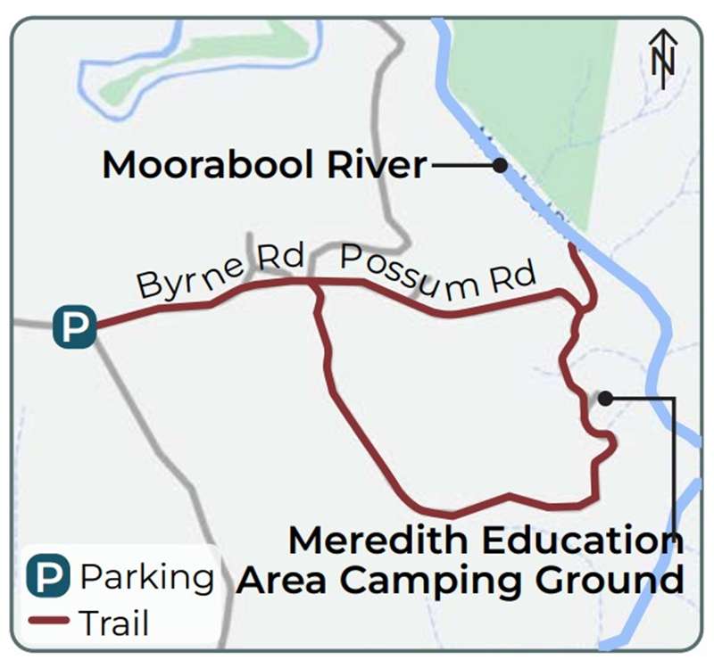 Meredith Education Area Camping Area Map