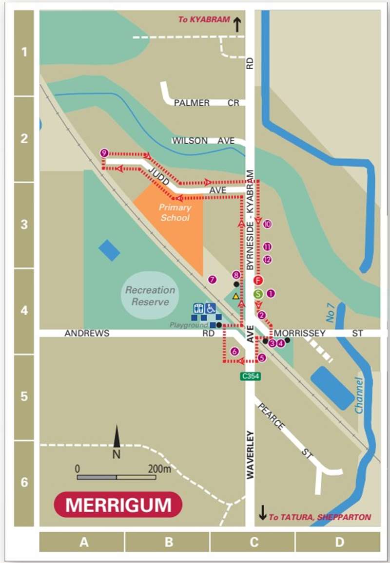 Merrigum History Walk Map