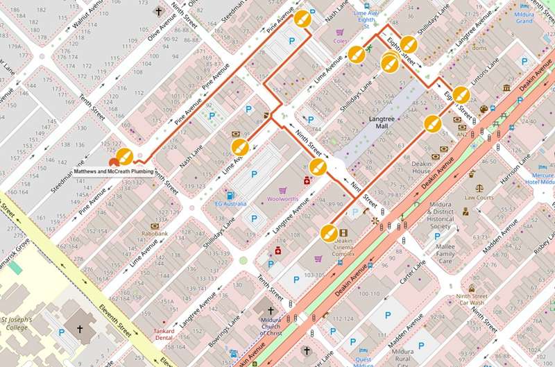 Mildura Mural Trail Map