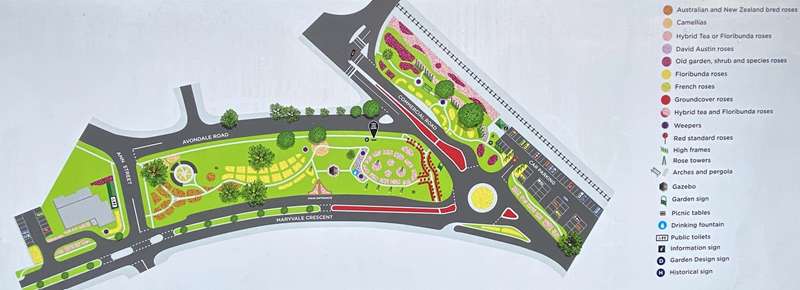 Morwell Centenary Rose Garden Map