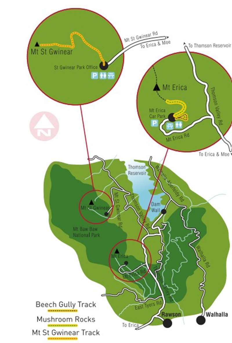 Baw Baw National Park Walks Map