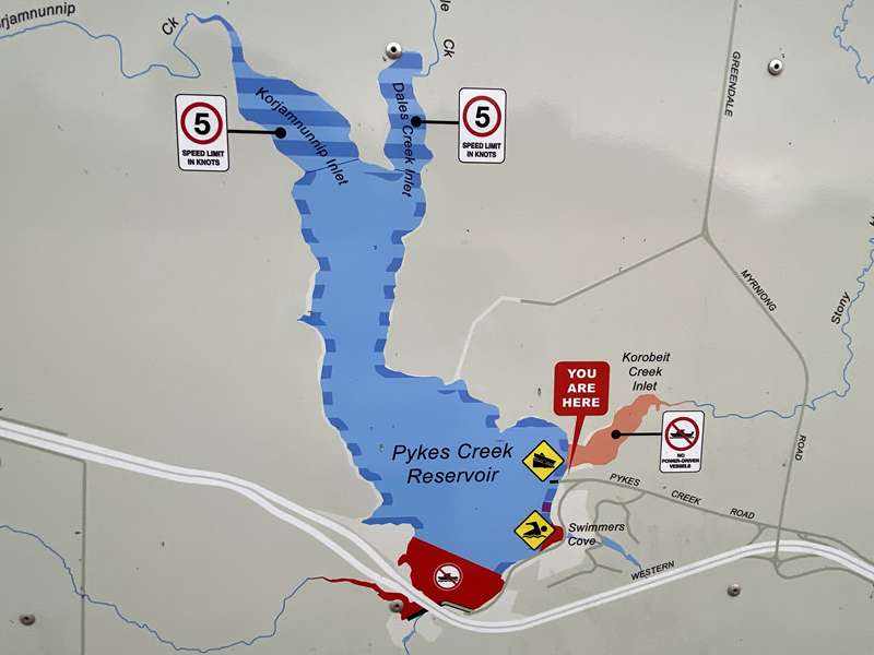 Pykes Creek Reservoir Map