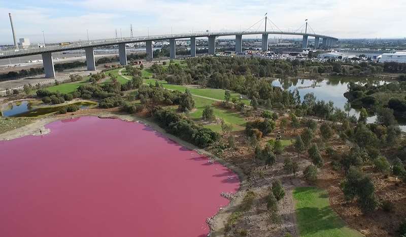 Location of Pink Lakes in Victoria