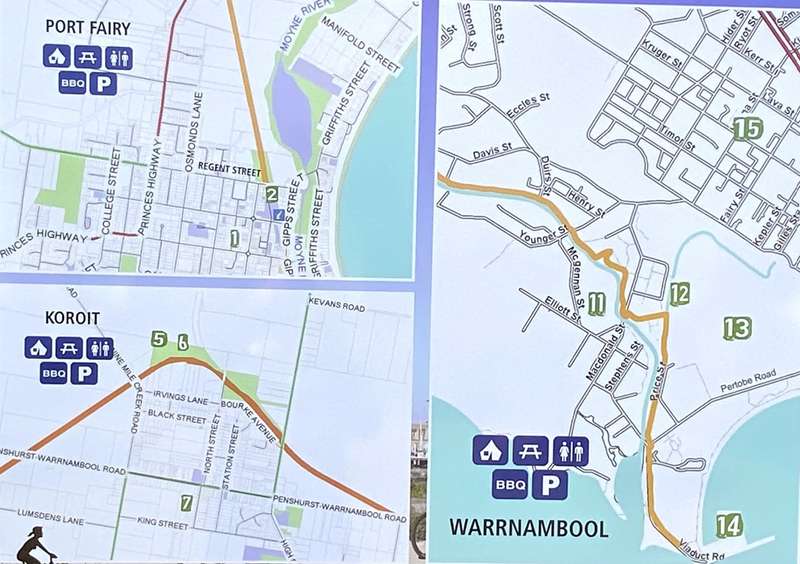 Port Fairy-Warrnambool Rail Trail Map