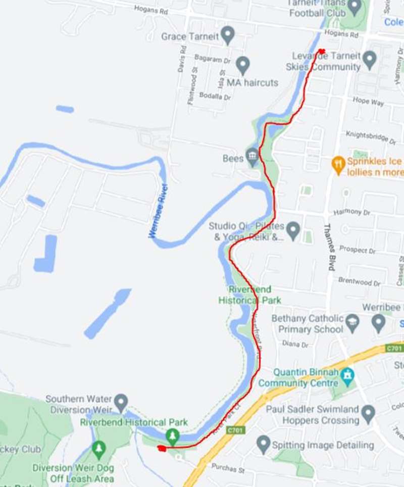 Riverbend Historical Park to Davis Creek Walk (Tarneit)