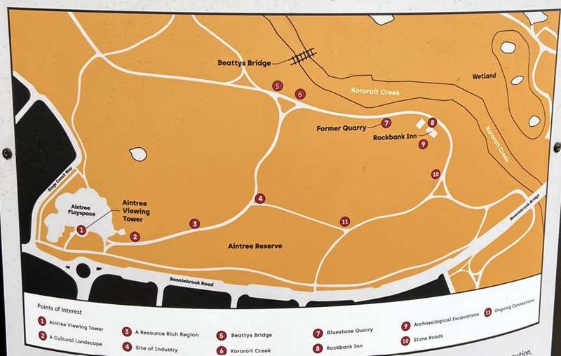 Rockbank and Kororoit Creek Heritage Trail Map