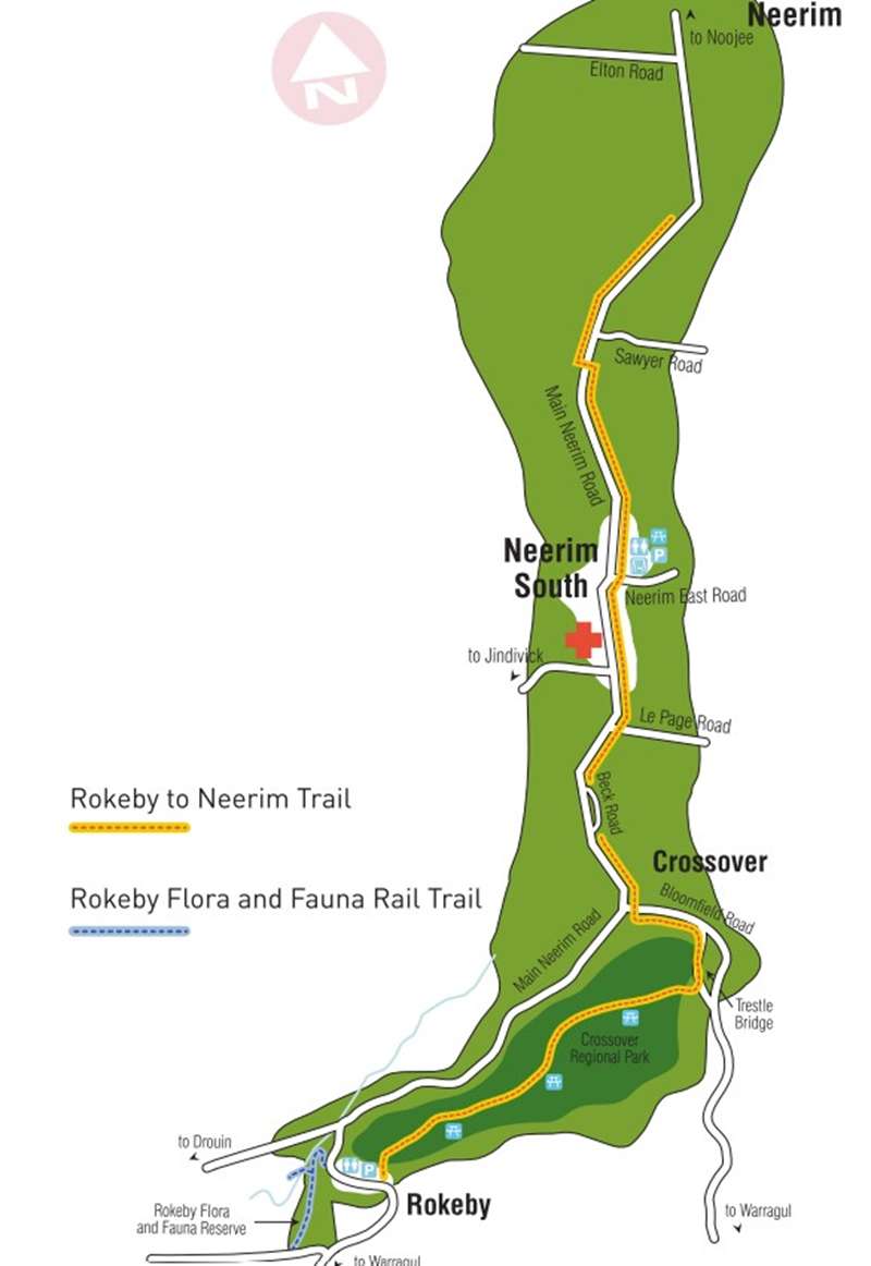 Rokeby to Neerim Rail Trail Map