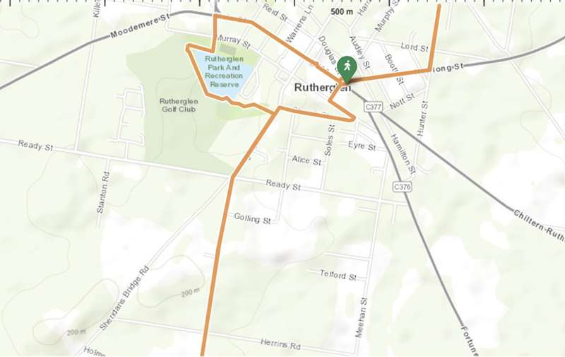Rutherglen Sculpture Trail Walk Map