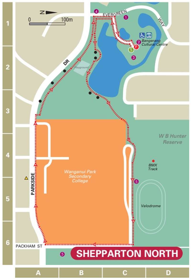 Shepparton Bangerang Cultural Centre Walk Map