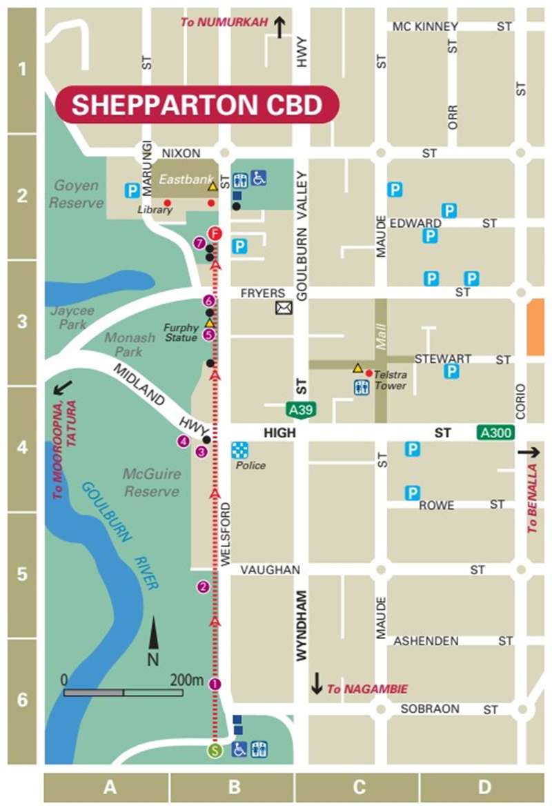 Shepparton History Walk Map