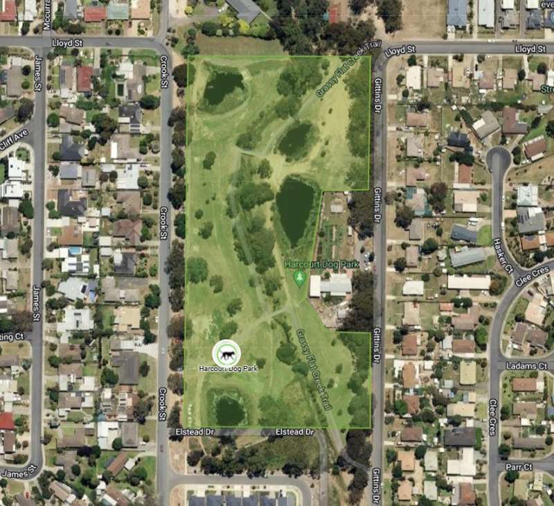 Strathdale - Harcourt Fenced Dog Park Map