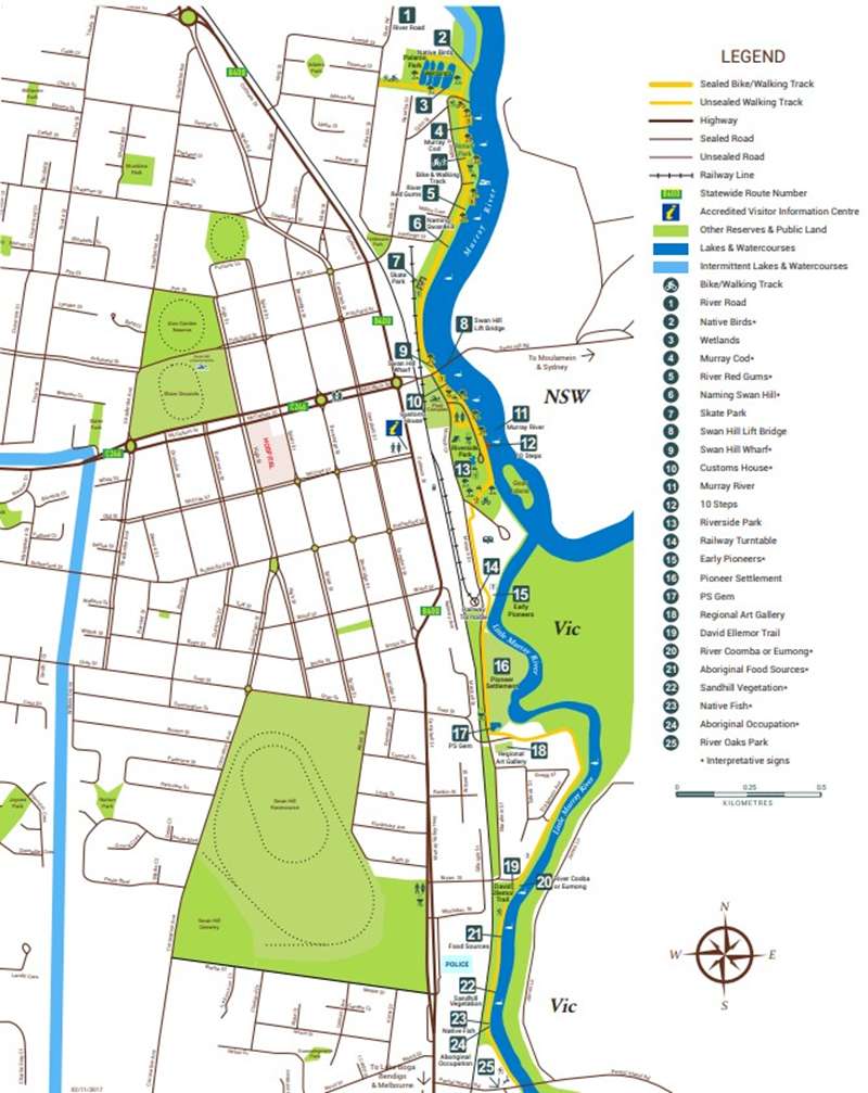 Swan Hill River Precinct Heritage Walk Map