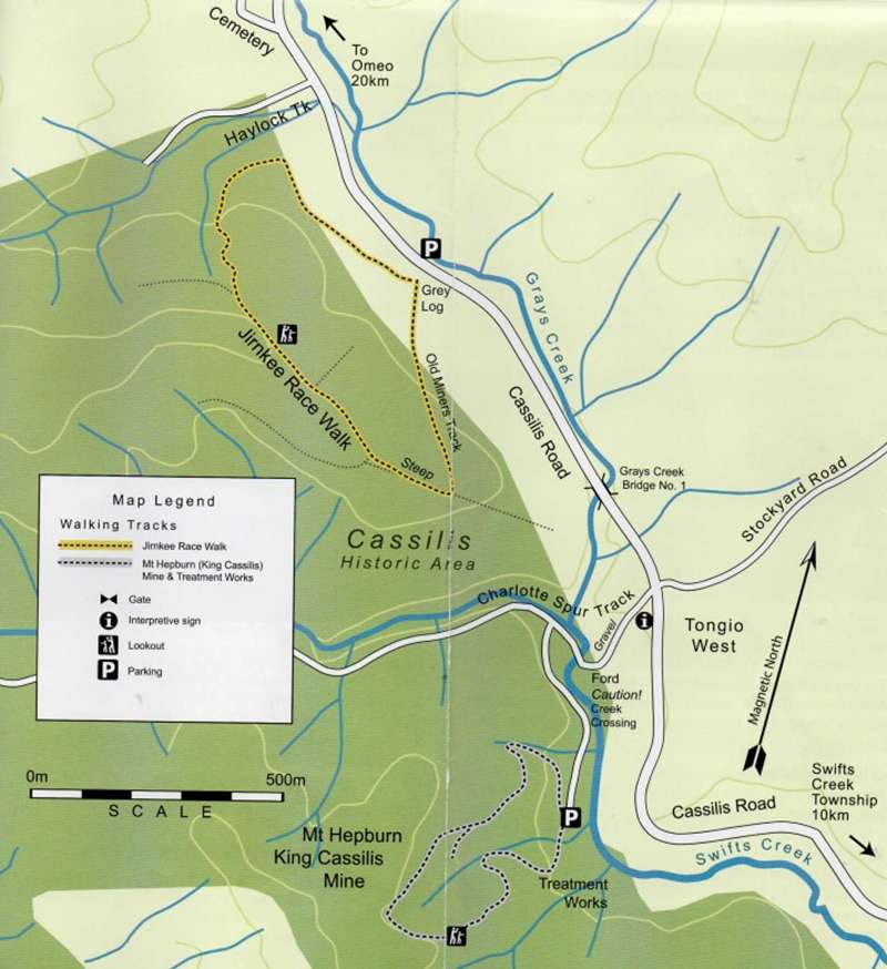 Swifts Creek - Cassilis Historic Area Map