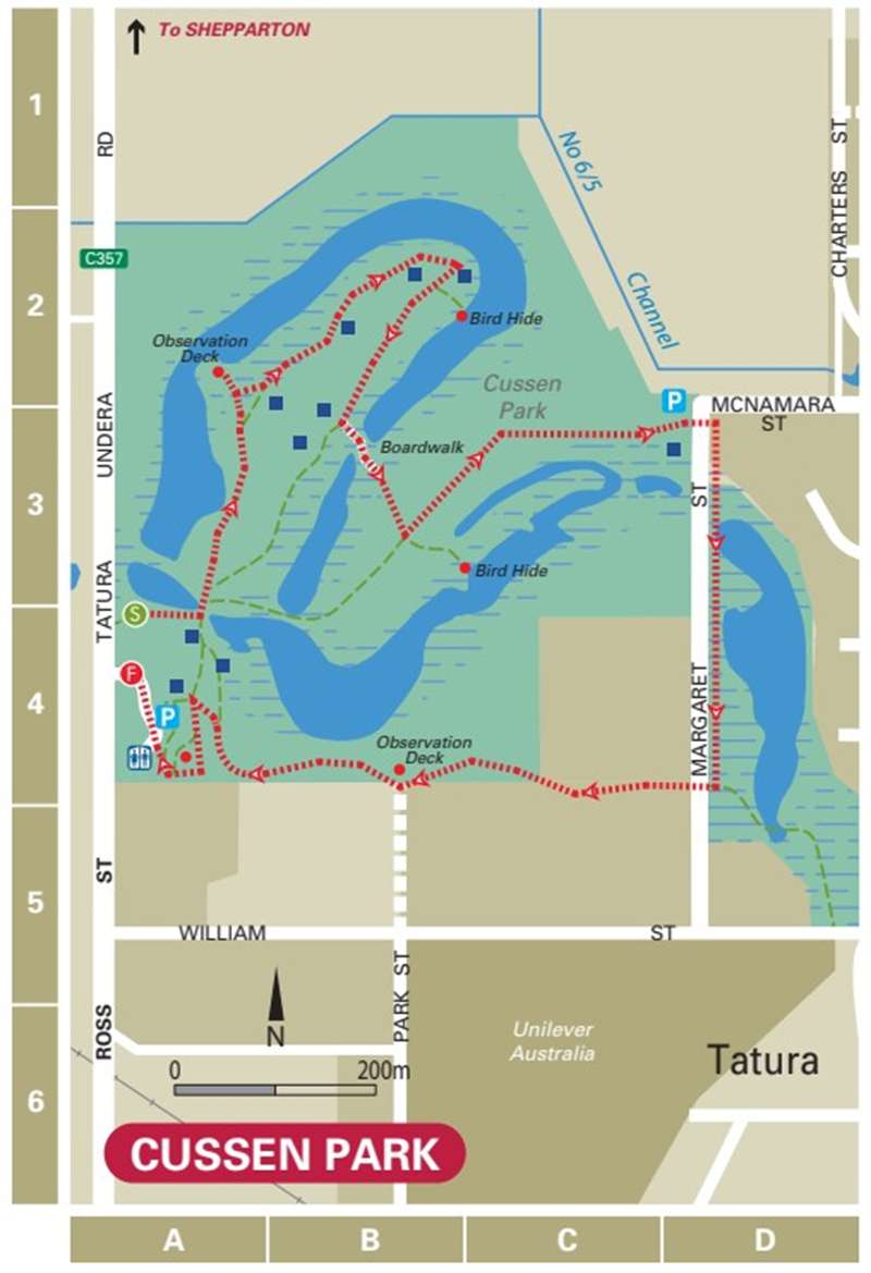 Tatura Cussen Park Walk Map