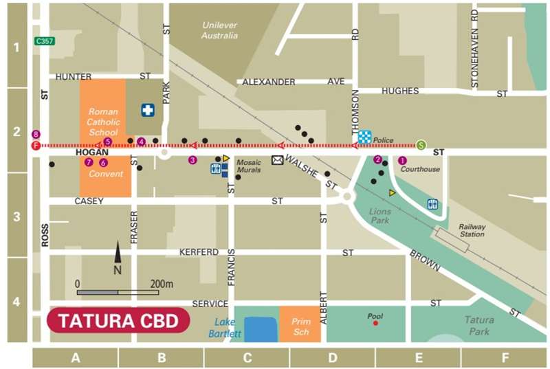 Tatura Town History Walk Map