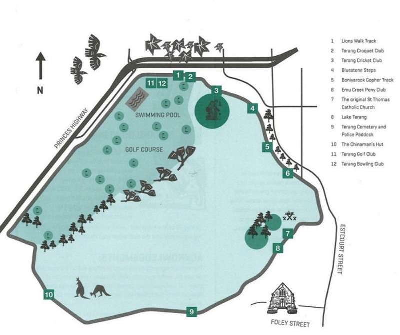 Terang Dry Lake Walk Map