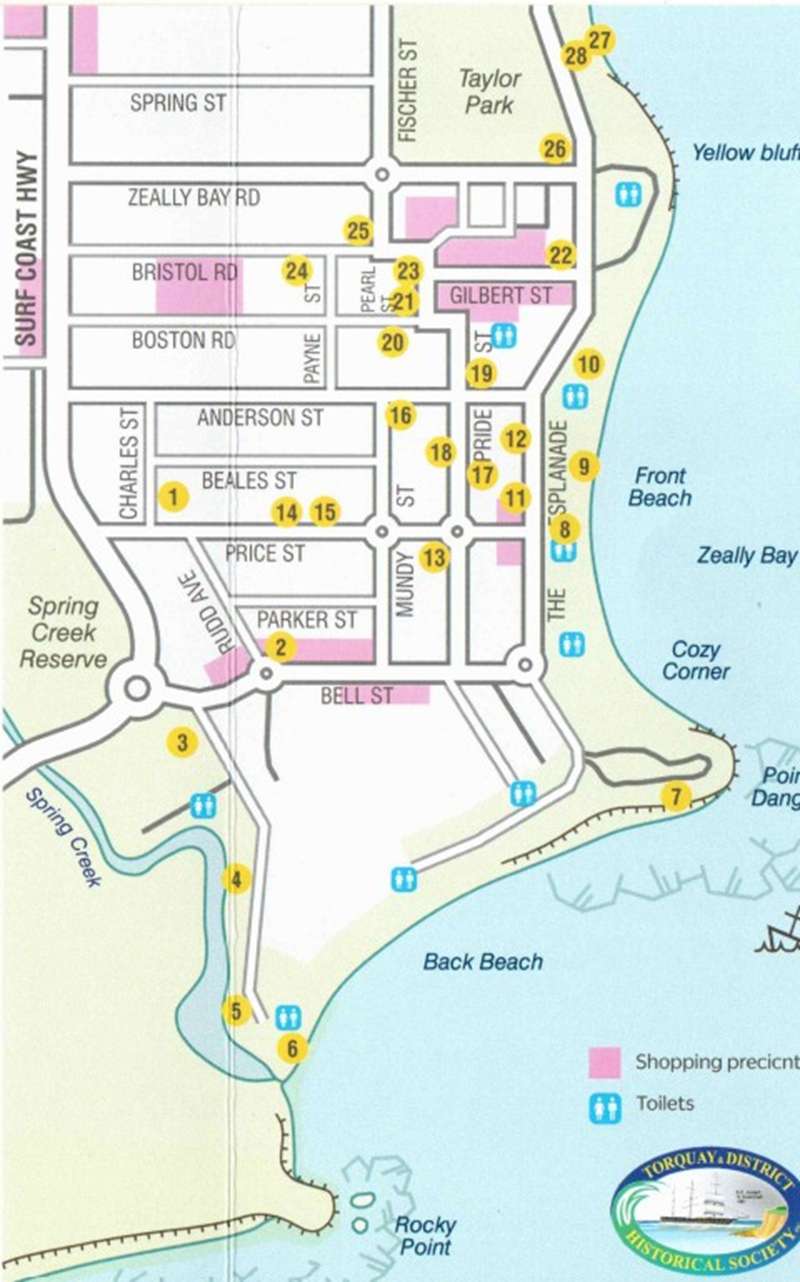 Torquay History Walking Trail Map