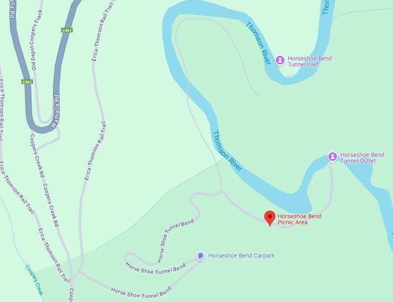 Walhalla - Horseshoe Bend Tunnel Walk Map