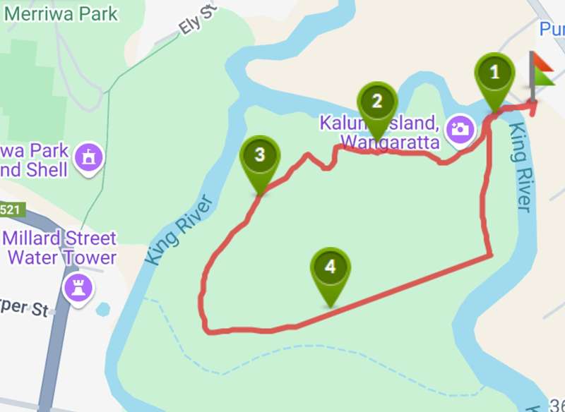 Kaluna Island Walk, Wangaratta