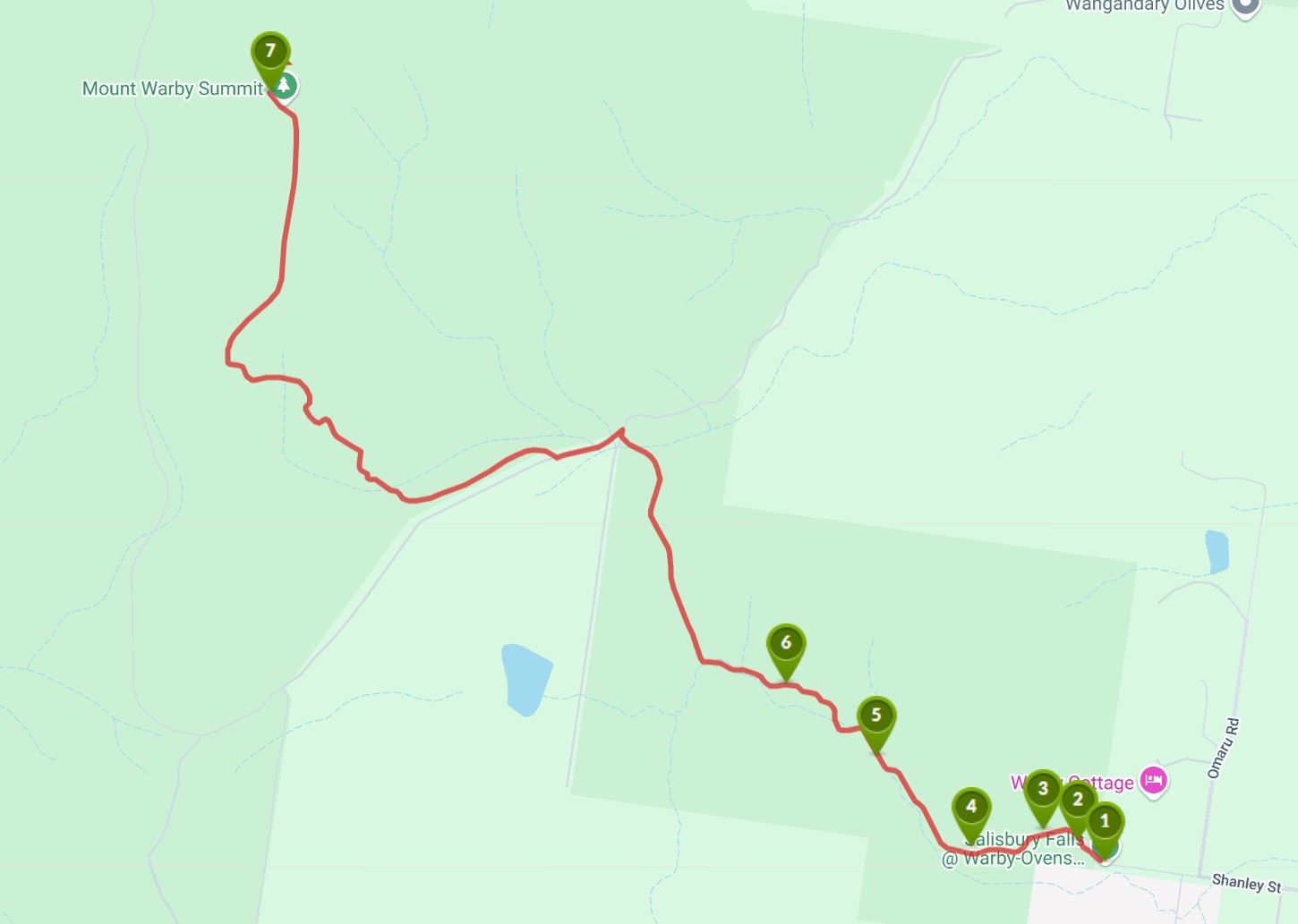 Wangaratta South - Salisbury Falls Walk