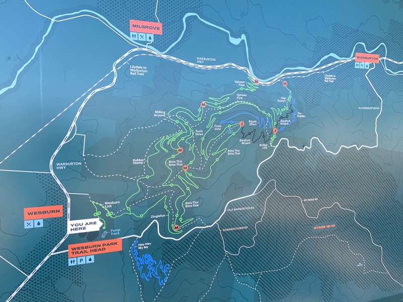 Warburton Bike Park (Wesburn) Map