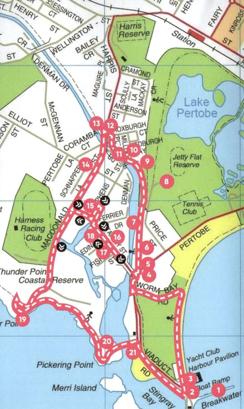 Warrnambool South History & Scenery Walking Trail Map