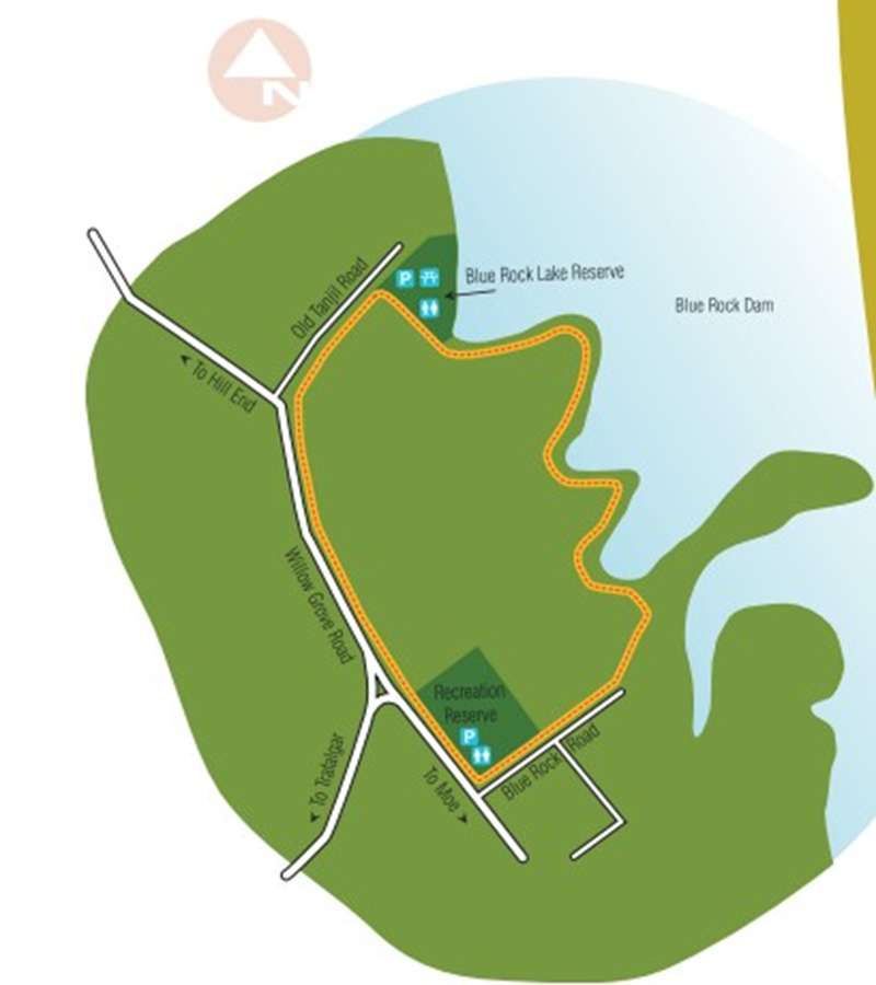Willow Grove/Blue Rock Lake Loop Walk Map