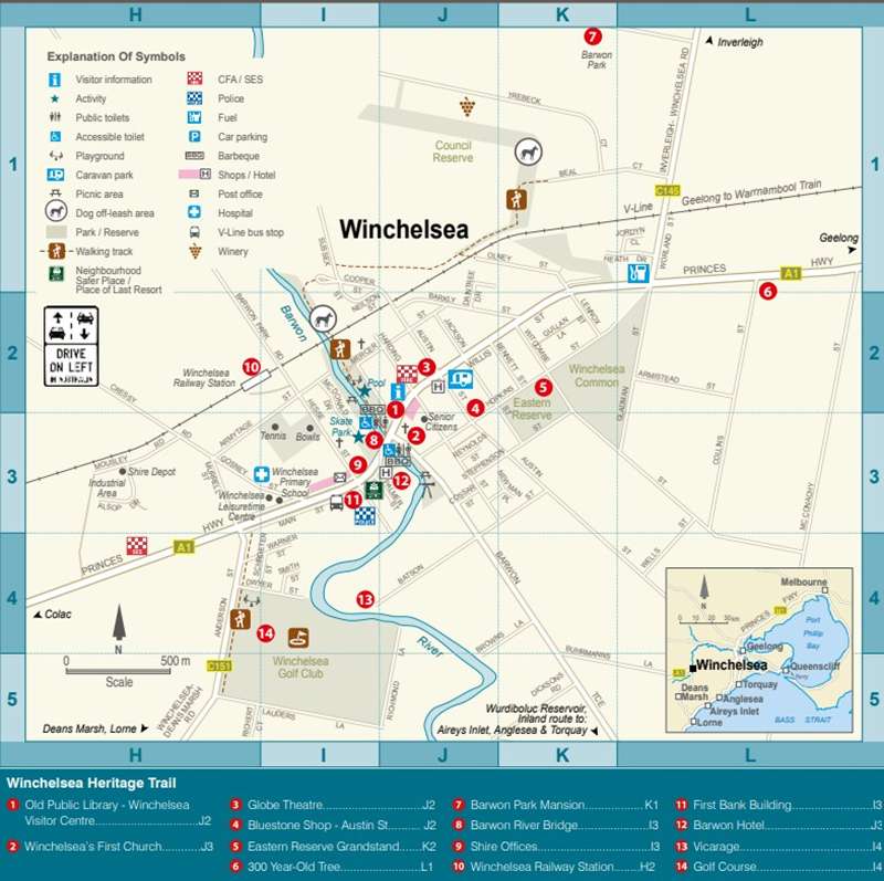 Winchelsea Heritage Walk Map