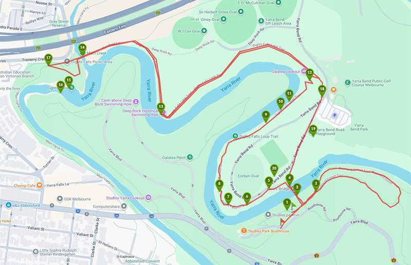 Yarra Bend Park & Dights Falls Walk (Kew)